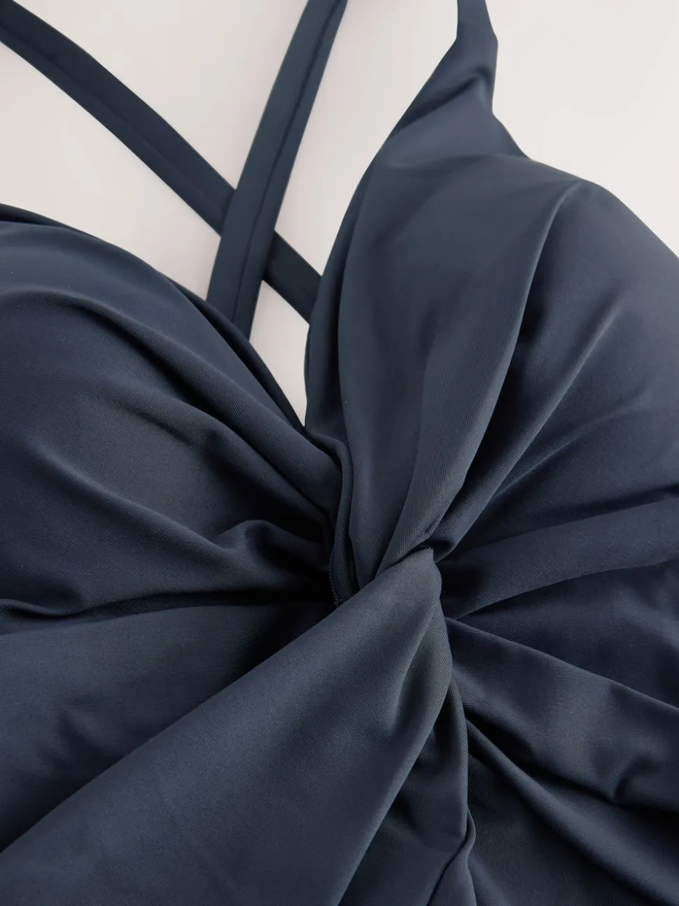 marine - Maillot de bain imprimé torsadé sur le devant pour le contrôle du ventre