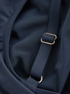 marine - Maillot de bain imprimé torsadé sur le devant pour le contrôle du ventre