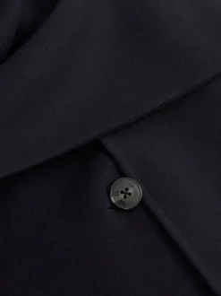 marine - Manteau Reiss Indira en laine mélangée à coutures invisibles