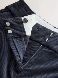 marine - Pantalon bootcut N. Premium en velours côtelé