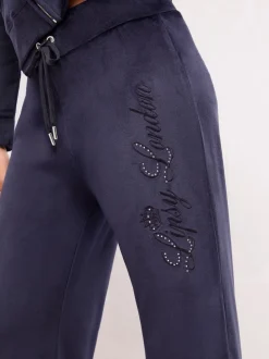 marine - Pantalon de jogging Lipsy Ample décontracté en velours brodé