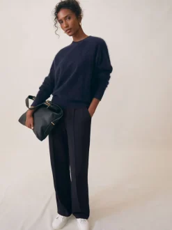 marine - Pantalon de jogging large en interlock haut de gamme Reiss Jemma