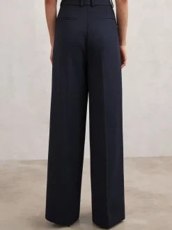 marine - Pantalons de costume amples Reiss Gabi