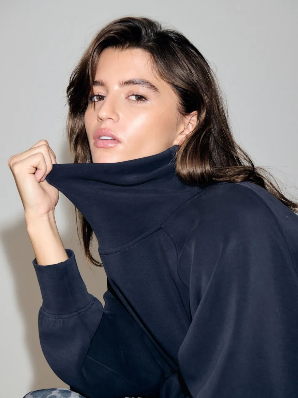 marine - Pull Active Modal super doux à col bénitier