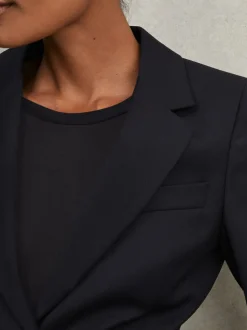 marine - Reiss Costume de boutonnage simple en laine Haisley Blazer