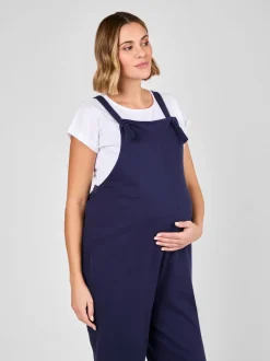 marine - Salopette de maternité JoJo Maman Bébé en jersey