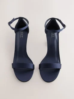 marine - Sandales à talons carrés