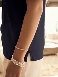 marine - T-shirt Col en V souple en coton modal