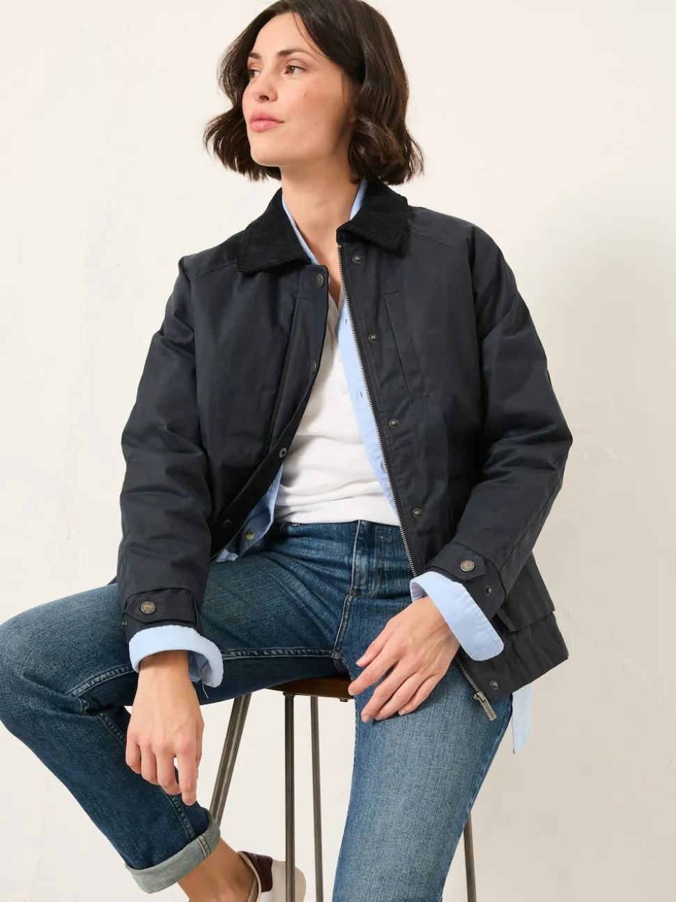 marine - Veste FatFace Heritage