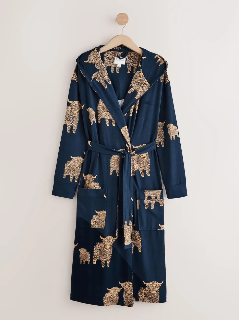 Marine Hamish the Highland Cow - Robe de chambre légère douillette