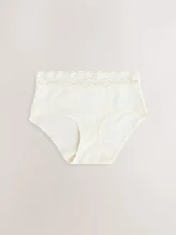 Marine Paisley - Lot de 4 culottes en coton et dentelle