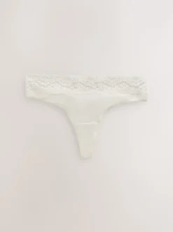 Marine Paisley - Lot de 4 culottes en coton et dentelle