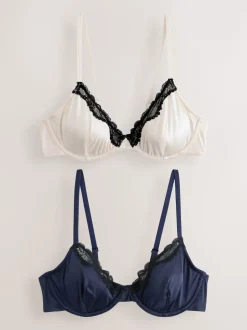 Marine/Crème - Soutien-gorge brillant