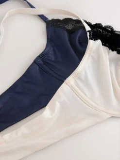 Marine/Crème - Soutien-gorge brillant