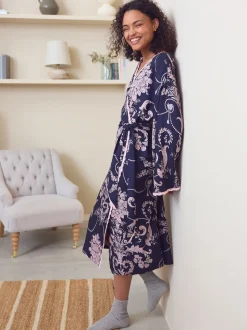 Marine/Rose - Peignoir Laura Ashley Josette