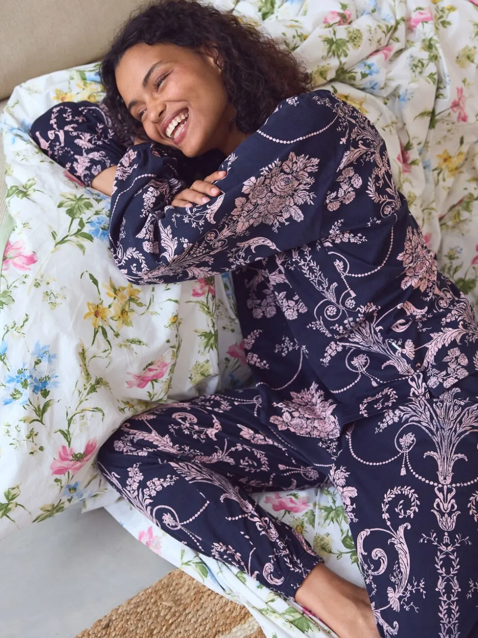 Marine/Rose - Pyjama Laura Ashley