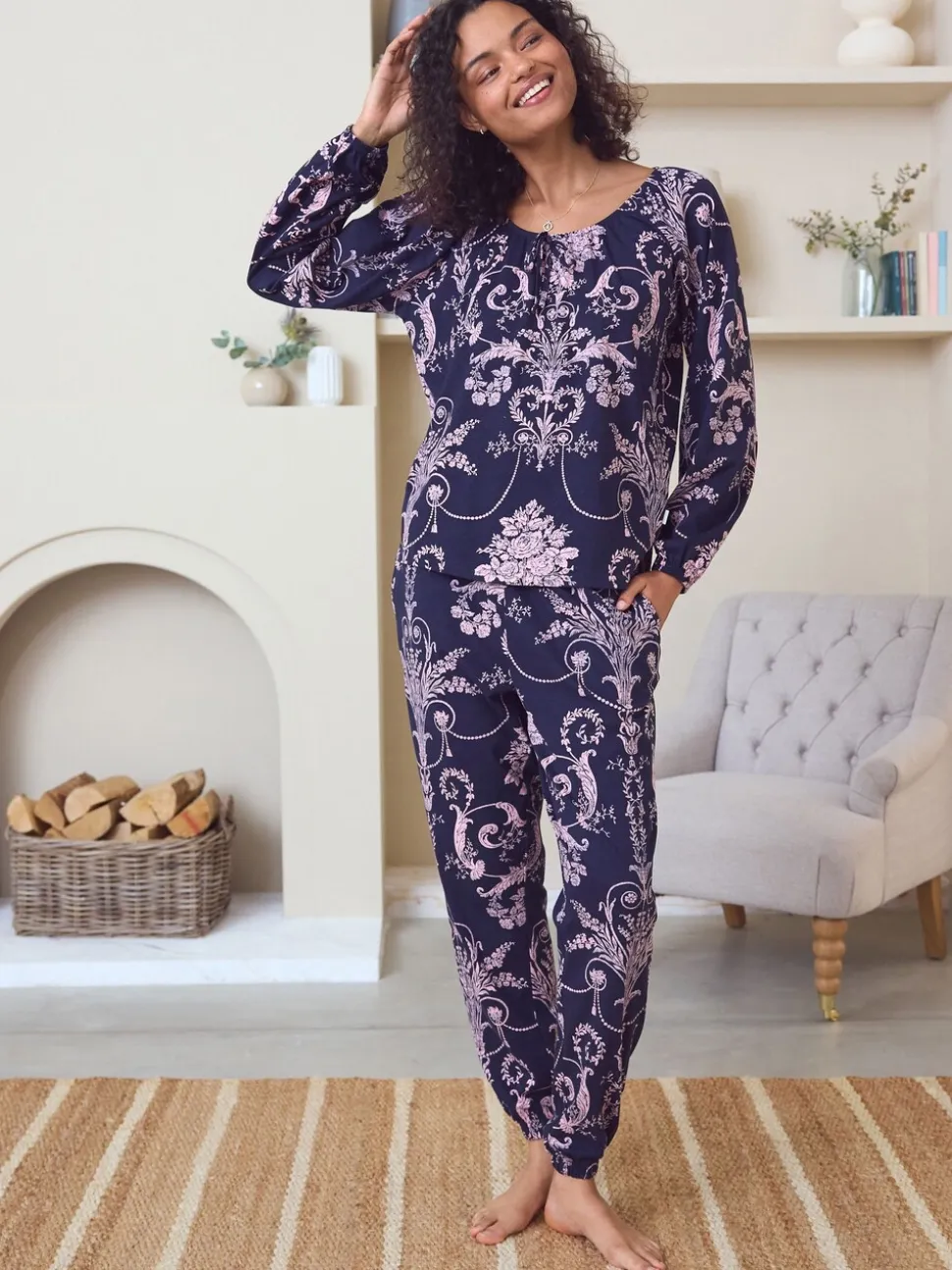 Marine/Rose - Pyjama Laura Ashley
