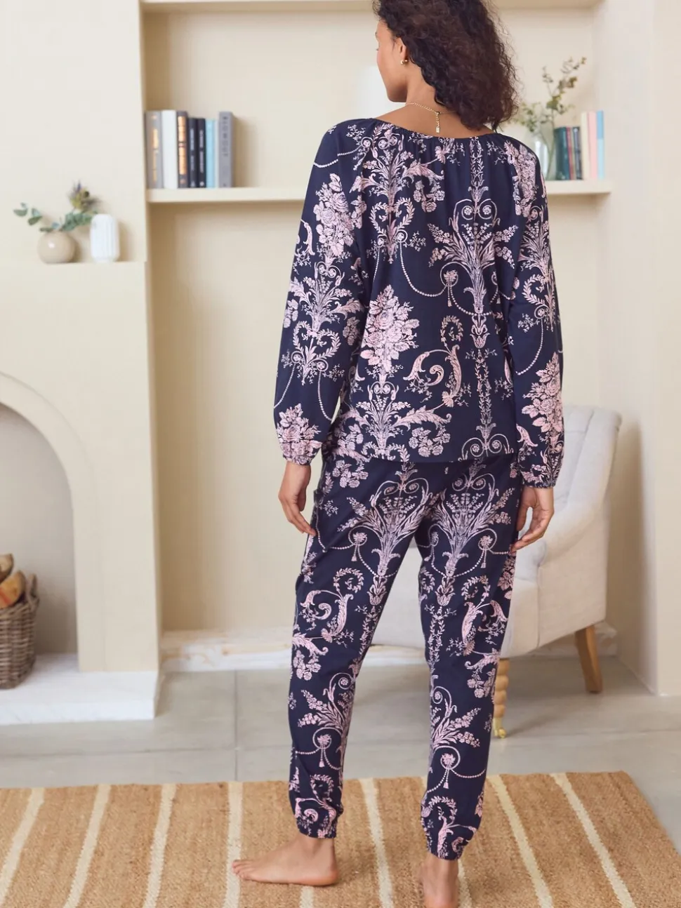 Marine/Rose - Pyjama Laura Ashley