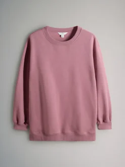 Marine/Rose - The Set lot de 2 Sweat-shirts longs à Col rond