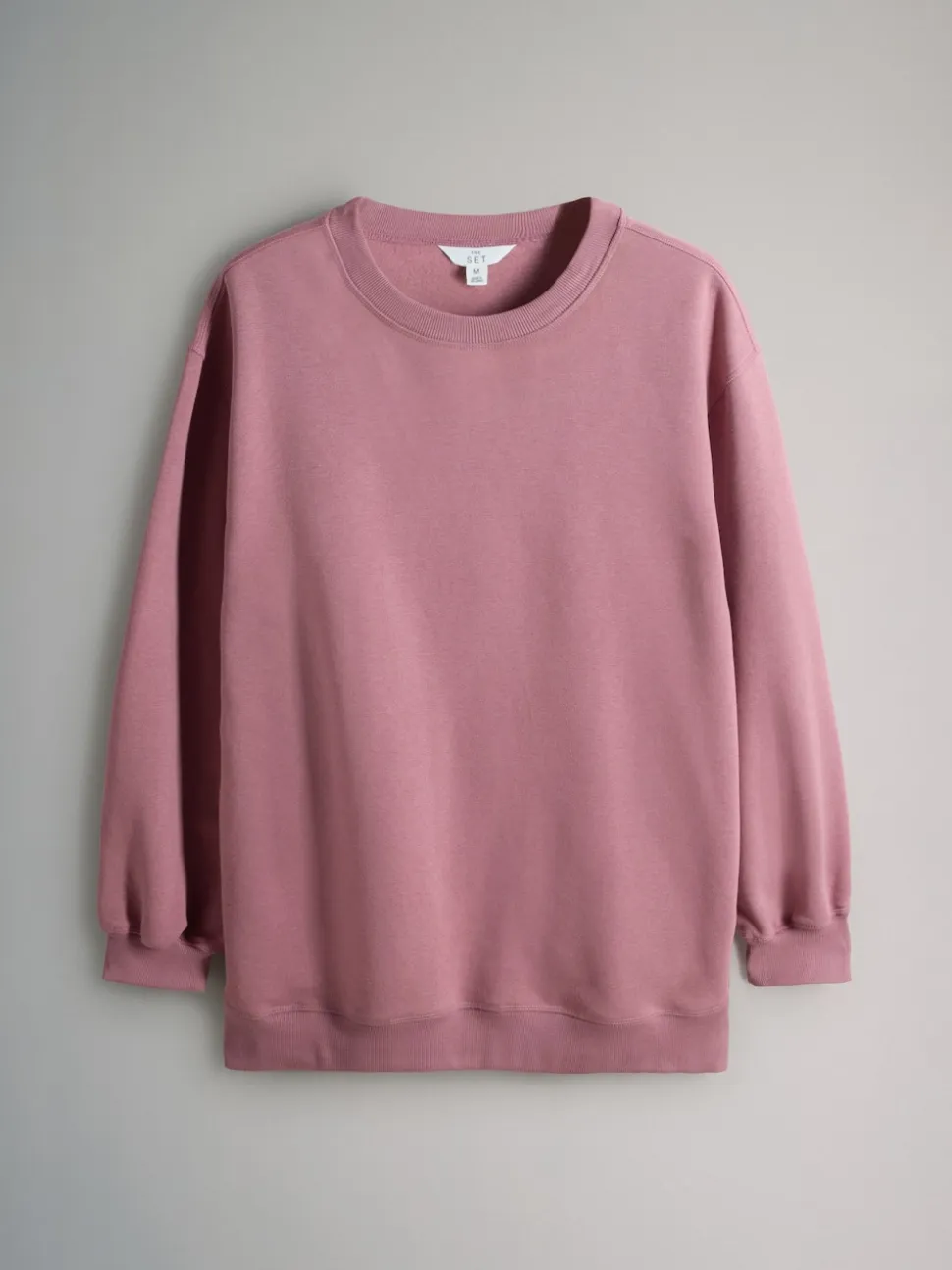 Marine/Rose - The Set lot de 2 Sweat-shirts longs à Col rond