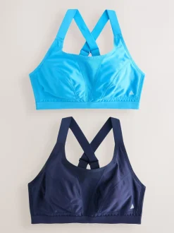 Marine/Turquoise - Lot de 2 Hauts Active Sports Impact élevé Dry Tech