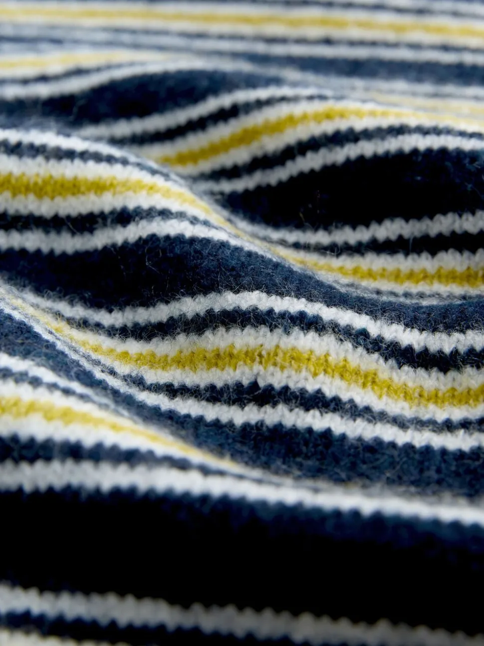 Marine/White Stripe - Laura Ashley Pull Col rond avec une touche de laine