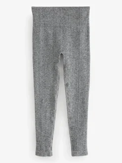 Marl gris - Côtelé sans couture Taille haute Leggings
