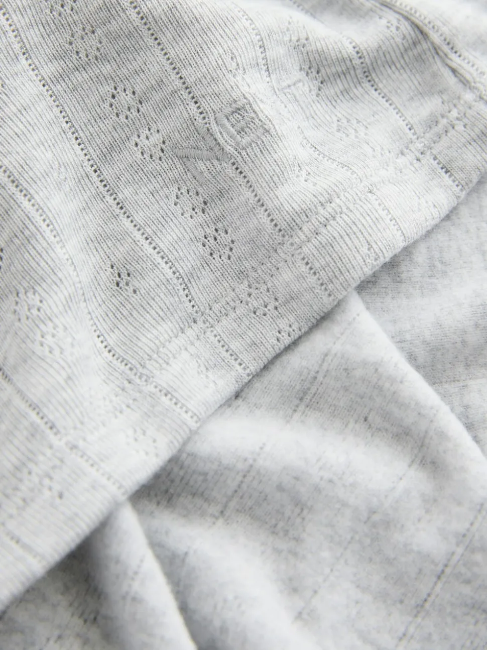 Marl gris - Débardeur en maille pointelle douillette haute chaleur