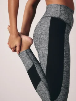 Marl gris - Legging Sports Dry Tech Tummy Control taille haute
