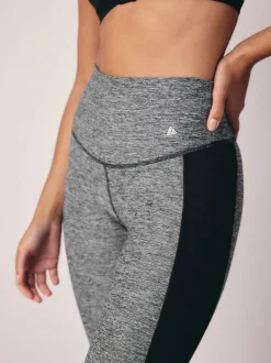 Marl gris - Legging Sports Dry Tech Tummy Control taille haute