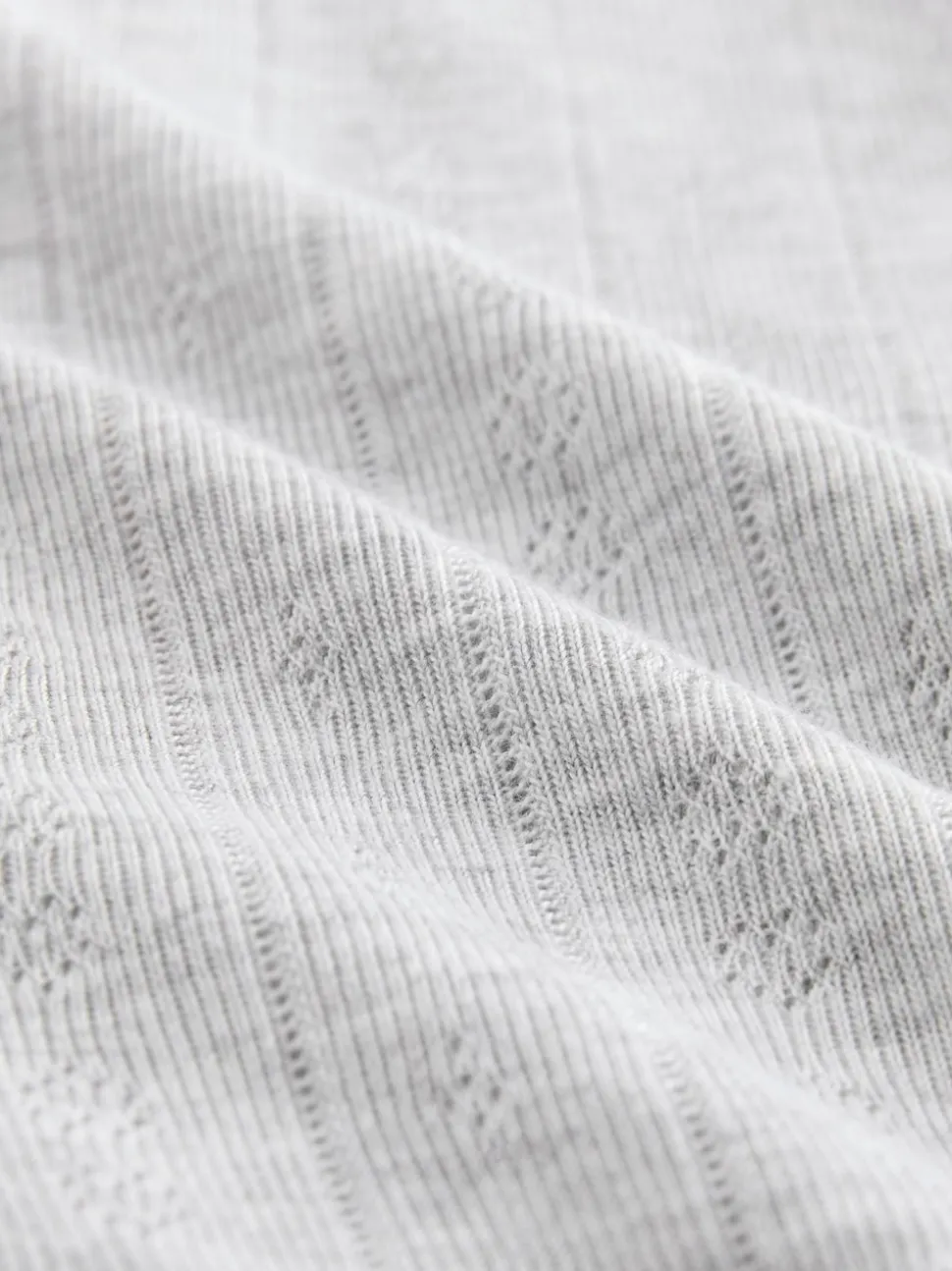 Marl gris - Leggings en maille pointelle douillette haute taille thermique