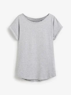 Marl gris - T-shirt à manches cap
