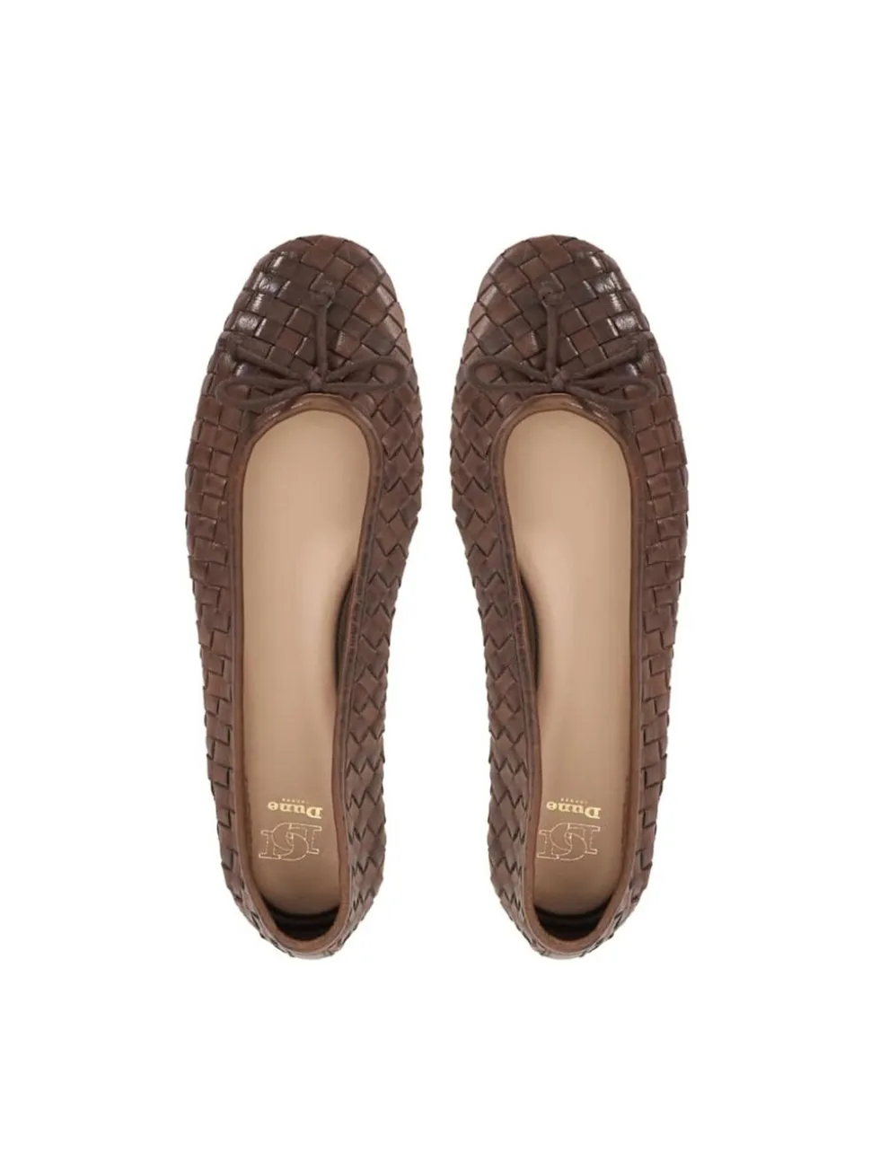 Marron - Ballerines tissées Dune London Heat