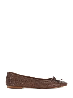 Marron - Ballerines tissées Dune London Heat