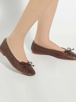 Marron - Ballerines tissées Dune London Heat