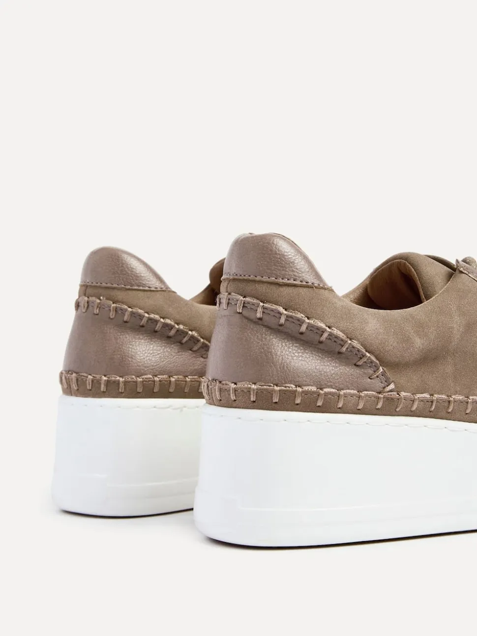 Marron - Baskets Linzi Harlem à plateforme en similicuir