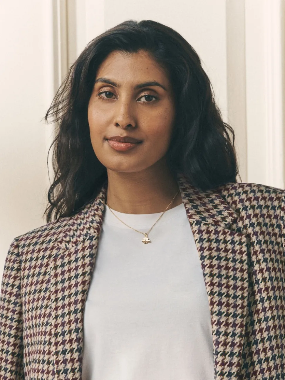 Marron - Blazer Laura Ashley Heritage Dogtooth à carreaux en laine