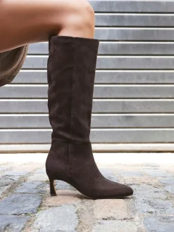 Marron - Bottes à talons aiguilles Linzi Rush à bout pointu