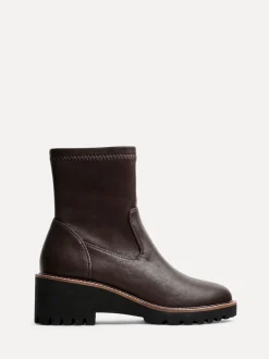 Marron - Bottes Linzi Trish extensibles à talon compensé