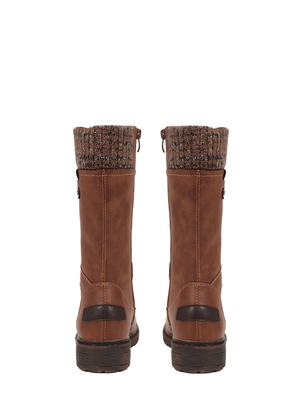 Marron - Bottes Pavers à lacets et mollet