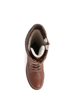 Marron - Bottes Pavers à lacets et mollet