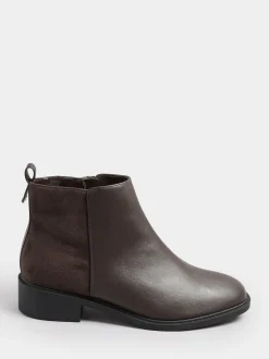 Marron - Bottes Yours Curve à coupe large et à bordure métallique