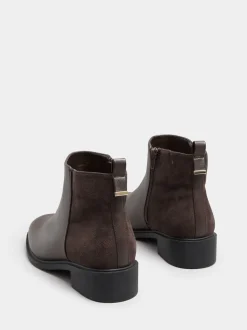 Marron - Bottes Yours Curve à coupe large et à bordure métallique