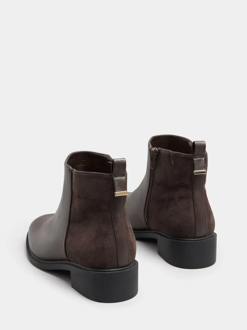 Marron - Bottes Yours Curve à coupe large et à bordure métallique