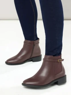 Marron - Bottes Yours Curve élastiques à boucle