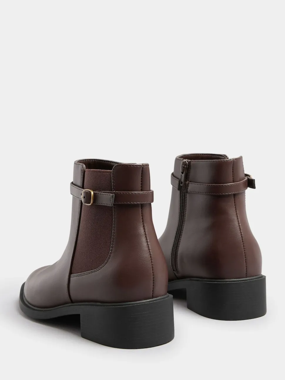 Marron - Bottes Yours Curve élastiques à boucle
