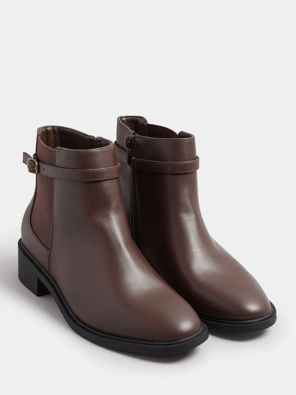 Marron - Bottes Yours Curve élastiques à boucle