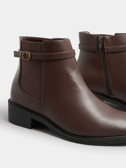 Marron - Bottes Yours Curve élastiques à boucle