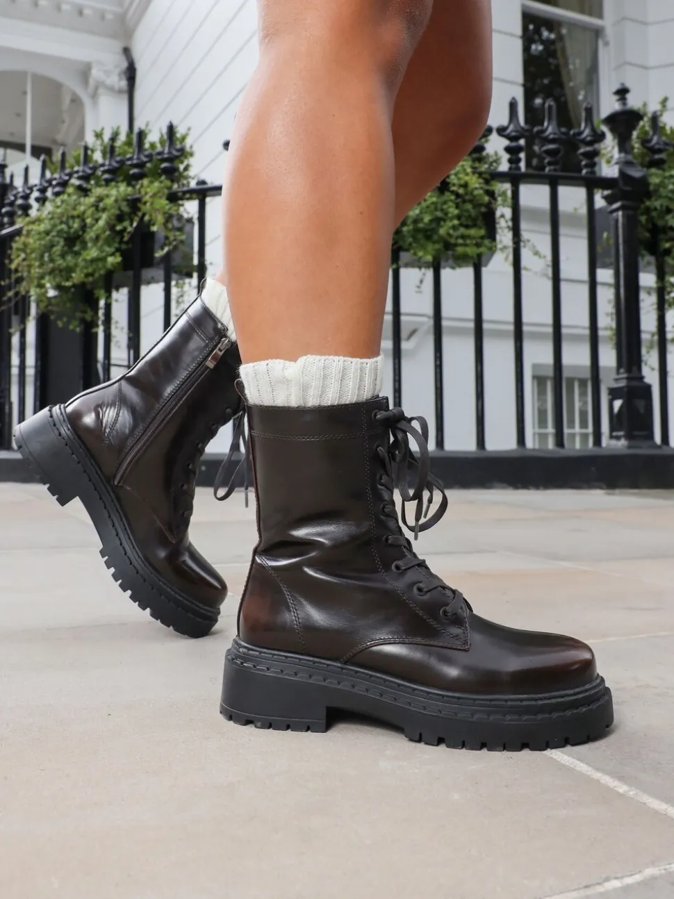 Marron - Bottes/Bottines à cheville épaisse Simmi London Rodman