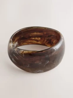 Marron - Bracelet épais en acrylique